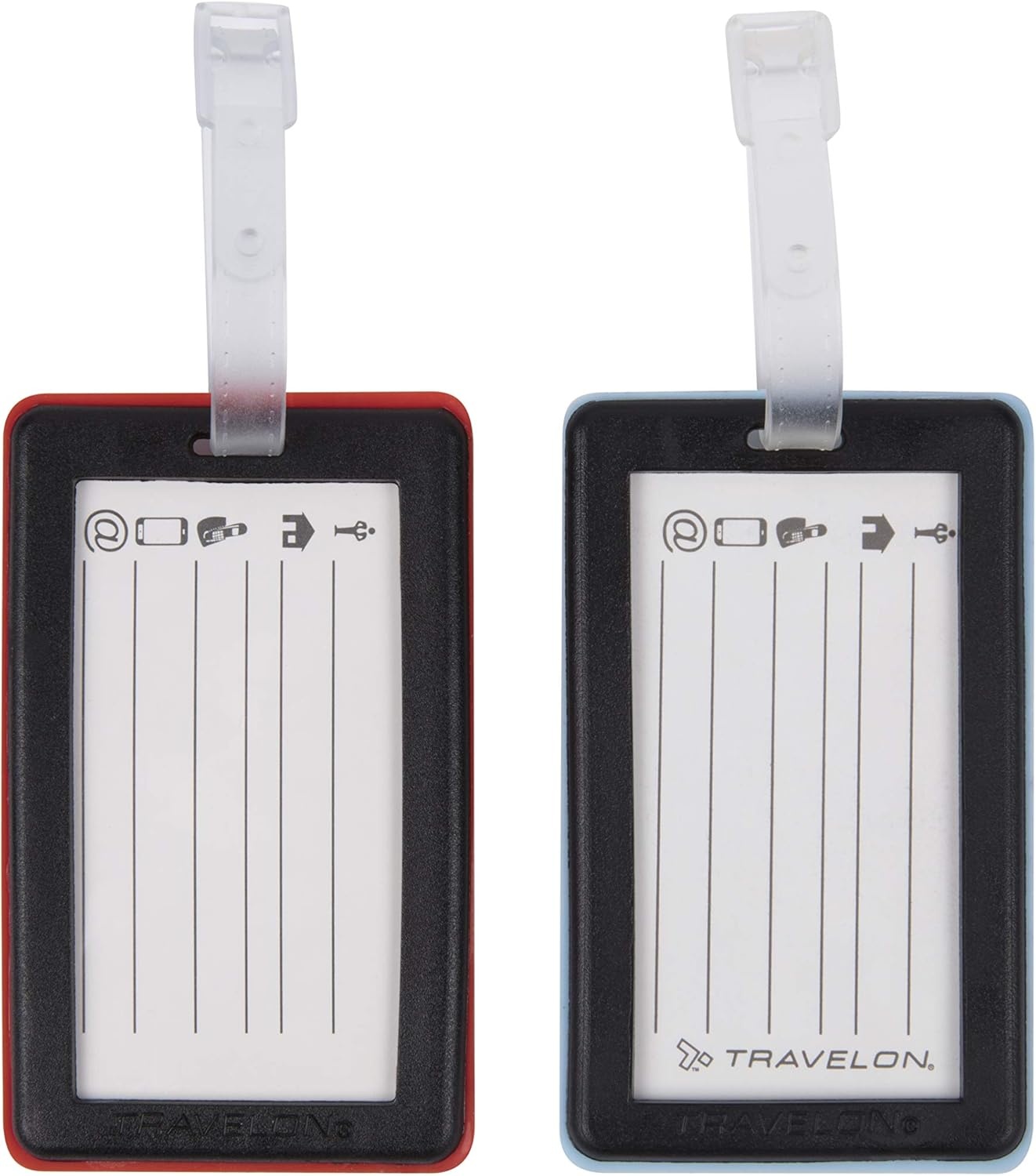 image:imageTravelon Set of 2 Luggage Tags Passport Stamps