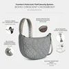 image:imageTravelon AntiTheft Boho Crescent CrossbodyGray Heather