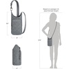 image:imageTravelon AntiTheft Boho Insulated Water Bottle ToteGray Heather