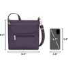 image:imageTravelon AntiTheft Classic Mini Shoulder BagDeep Purple