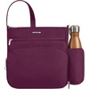 image:imageTravelon AntiTheft Classic NorthSouth Crossbody BagBurgundy