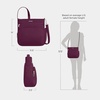 image:imageTravelon AntiTheft Classic NorthSouth Crossbody BagBurgundy