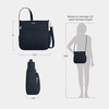 image:imageTravelon AntiTheft Classic NorthSouth Crossbody BagMidnight
