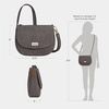 image:imageTravelon AntiTheft Heritage Saddle Crossbody  AntiTheftPewter