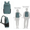 image:imageTravelon AntiTheft Metro Backpack with RFID blocking pouchSlate BlueNew Hardware