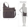 image:imageTravelon AntiTheft Signature 3 Compartment Crossbody BagSmoke