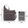 image:imageTravelon AntiTheft Signature 3 Compartment Crossbody BagSmoke