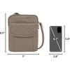 image:imageTravelon AntiTheft Signature Quilted Slim PouchSable
