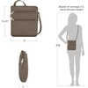 image:imageTravelon Antitheft Classic Slim Double Zip CrossbodyNutmeg