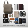 image:imageTravelon Antitheft Classic Slim Double Zip CrossbodyNutmeg