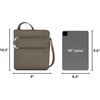 image:imageTravelon Antitheft Classic Slim Double Zip CrossbodyNutmeg