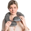 image:imageTravelon Deluxe Wrap N Rest PillowDark GrayLight Gray