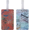 image:imageTravelon Set of 2 Luggage Tags Passport Stamps