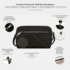 image:imageTravelon Womens Antitheft Tailored Convertible Crossbody ClutchOnyx
