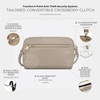 image:imageTravelon Womens Antitheft Tailored Convertible Crossbody ClutchSable