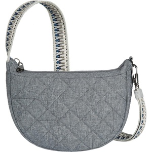 image:imageTravelon AntiTheft Boho Crescent CrossbodyGray Heather