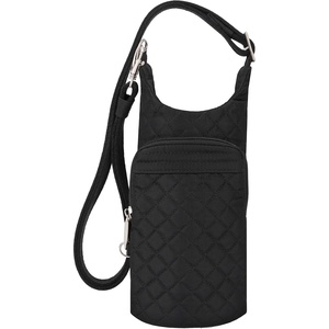 image:imageTravelon AntiTheft Boho Insulated Water Bottle ToteBlack Solid