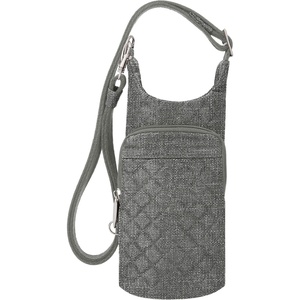 image:imageTravelon AntiTheft Boho Insulated Water Bottle ToteGray Heather Solid