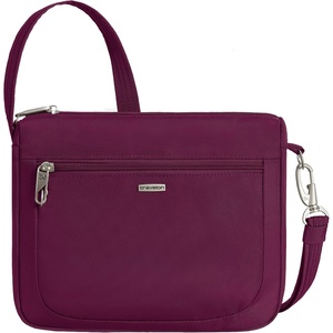image:imageTravelon AntiTheft Classic Small EastWest CrossbodyBurgundy