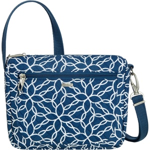 image:imageTravelon AntiTheft Classic Small EastWest CrossbodyWoven Flower