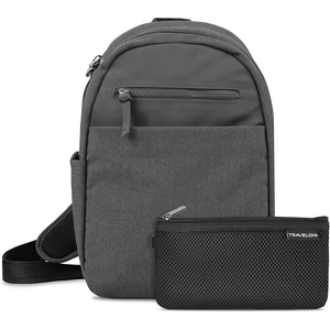 image:imageTravelon AntiTheft Metro Sling with RFID blocking pouchGray Heather