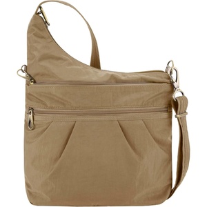 image:imageTravelon AntiTheft Signature 3 Compartment Crossbody BagLatte