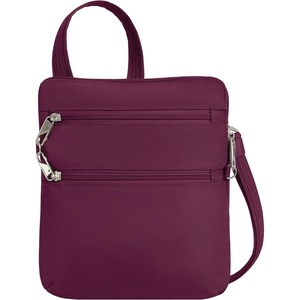 image:imageTravelon Antitheft Classic Slim Double Zip CrossbodyBurgundy