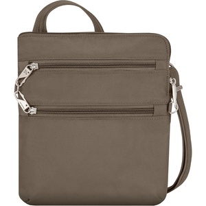 image:imageTravelon Antitheft Classic Slim Double Zip CrossbodyNutmeg