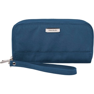 image:imageTravelon RFID Blocking Double Zip WalletBlue
