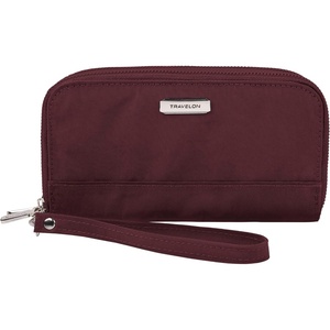 image:imageTravelon RFID Blocking Double Zip WalletDark Bordeaux
