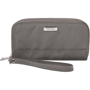 image:imageTravelon RFID Blocking Double Zip WalletSmoke