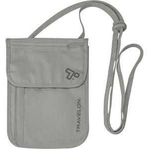 image:imageTravelon Rfid Blocking Undergarment Neck Pouch Travel Wallet Gray One SizeGray