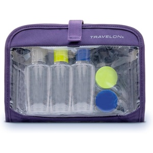 image:imageTravelon Wet Dry 1 Quart Bag with Plastic BottlesPurple
