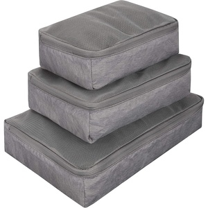 image:imageTravelon World Travel Essentials Set of 3 Soft Packing CubesGray Heather