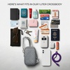 image:imageTravelon AntiTheft Boho 2 Compartment Phone CrossbodyGray Heather