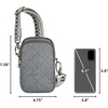 image:imageTravelon AntiTheft Boho 2 Compartment Phone CrossbodyGray Heather