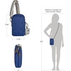 image:imageTravelon AntiTheft Boho 2 Compartment Phone CrossbodyLush Blue