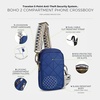 image:imageTravelon AntiTheft Boho 2 Compartment Phone CrossbodyLush Blue