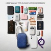 image:imageTravelon AntiTheft Boho 2 Compartment Phone CrossbodyLush Blue