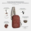image:imageTravelon AntiTheft Boho 2 Compartment Phone CrossbodyPaprika