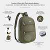 image:imageTravelon AntiTheft Classic Convertible Sling BackpackOlive