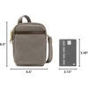 image:imageTravelon AntiTheft Courier Mini Crossbody BagStone Gray