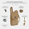 image:imageTravelon AntiTheft Runways Slim Assymetric CrossbodyLatte