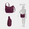 image:imageTravelon Antitheft Classic Crossbody Bucket Bag  AntitheftBurgundy