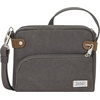 image:imageTravelon Womens Classic AntiTheft Small EastWest Crossbody Bag Midnight 105 x 8 x 25 amp Antitheft Heritage Crossbody Bag Pewter