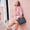 image:imageTravelon Womens Classic AntiTheft Small EastWest Crossbody Bag Midnight 105 x 8 x 25 amp Antitheft Heritage Crossbody Bag Pewter