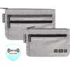image:imageTravelon World Travel Essentials Set of 2 Currency and Passport OrganizersGray Heather