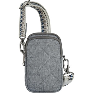 image:imageTravelon AntiTheft Boho 2 Compartment Phone CrossbodyGray Heather