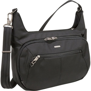 image:imageTravelon AntiTheft Concealed Carry Hobo Messenger Bag BlackBlack