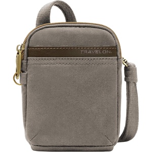 image:imageTravelon AntiTheft Courier Mini Crossbody BagStone Gray